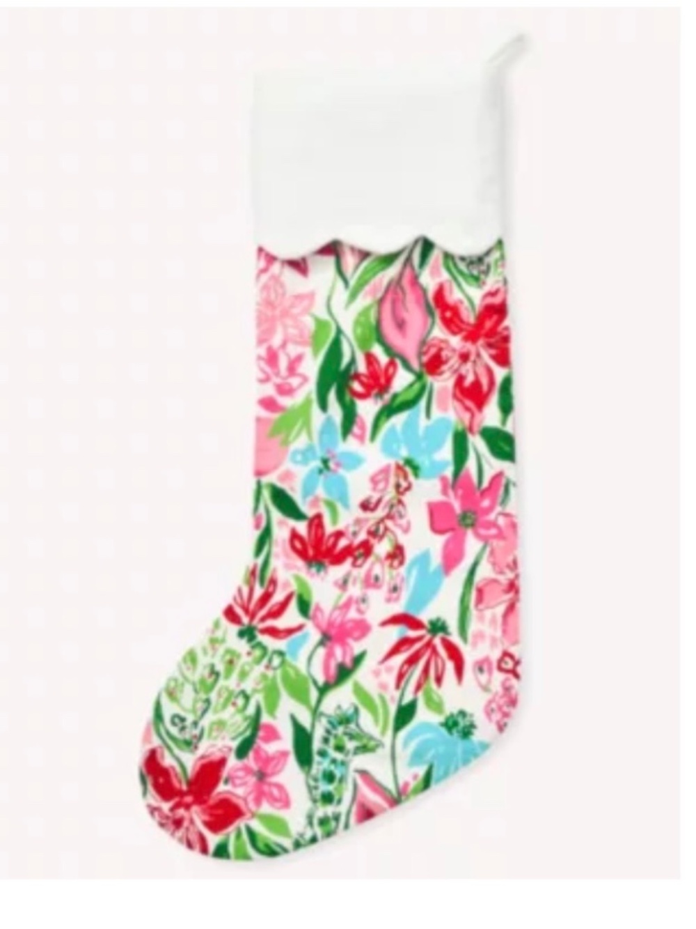Lilly Pulitzer Printed Cotton Stocking in Multi Glowing Garden Print.  NEW